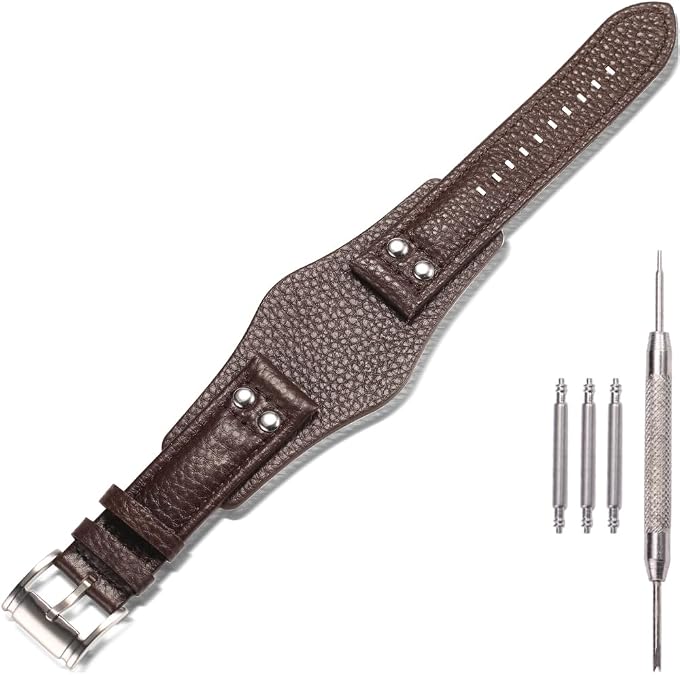 22mm Watch Strap Compatible with Fossil CH2891 CH2665 CH2564 CH2573 CH2574 Leather Bracelet Band Replacement Wirstband