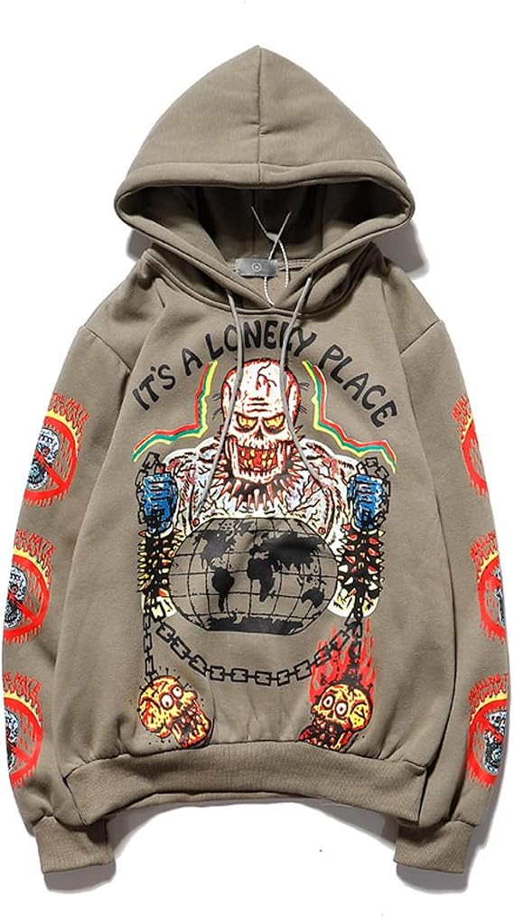 BXCNCKD Gothic Hoodie Harajuku Printed Sweatshirt Men's and Women's Hip Hop Hoodies...