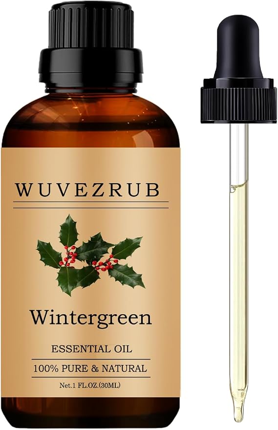 Wintergreen Essential Oil for Diffuser, Aromatherapy & DIY-30ml | Pure natural wintergreen oil; ideal for diffuser aromatherapy, candle & soap DIY, home freshening & body massage, 1.01 fl oz