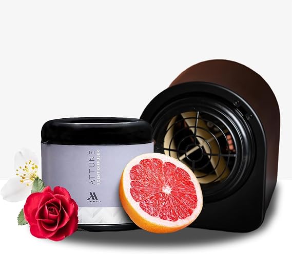 Marriott Attune Scent Air Diffuser Machine + Refill | Signature Hotel Fragrance Waterless Air Diffusers | Apple, Jasmine & Cedar Aroma | Long-Lasting 300-Hour Refill | Diffuser + Cartridge
