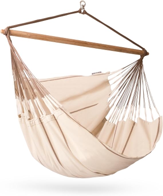 LA SIESTA Habana Nougat - Organic Cotton Lounger Hammock Chair