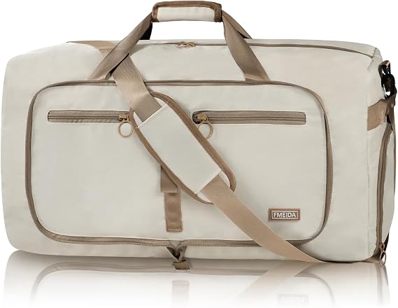 Fmeida 65L Duffle Bag Foldable Travel Duffel Bags for Men Women Travel Bag