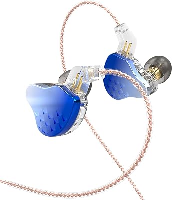 KBEAR Robin in Ear Monitor Powerful Resolution 5 Hybrid Drivers Bass Earbud HiFi Stereo Customized 4BA1DD IEM Headphones with Detachable Cable 0.78mm 2Pin for Musician Audiophile NO MIC, Blue...