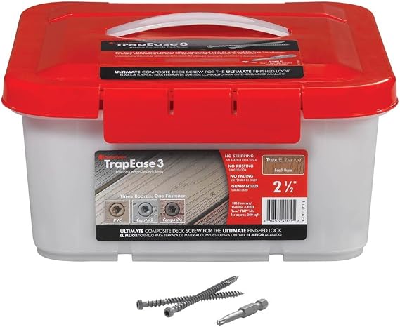 FASTENMASTER TrapEase No. 20 x 2-1/2 in. L Torx Ttap Star Head Composite Deck Screws 1050 pk