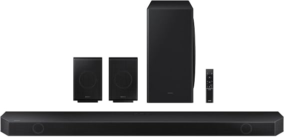 Samsung Q930B Soundbar Speaker (2022) - 9.1.4ch Surround Sound System With Alexa Built-In, Dolby Atmos DTS:X, Wireless Subwoofer & Rear Speakers With Spacefit Sound And Night & Voice Enhancer