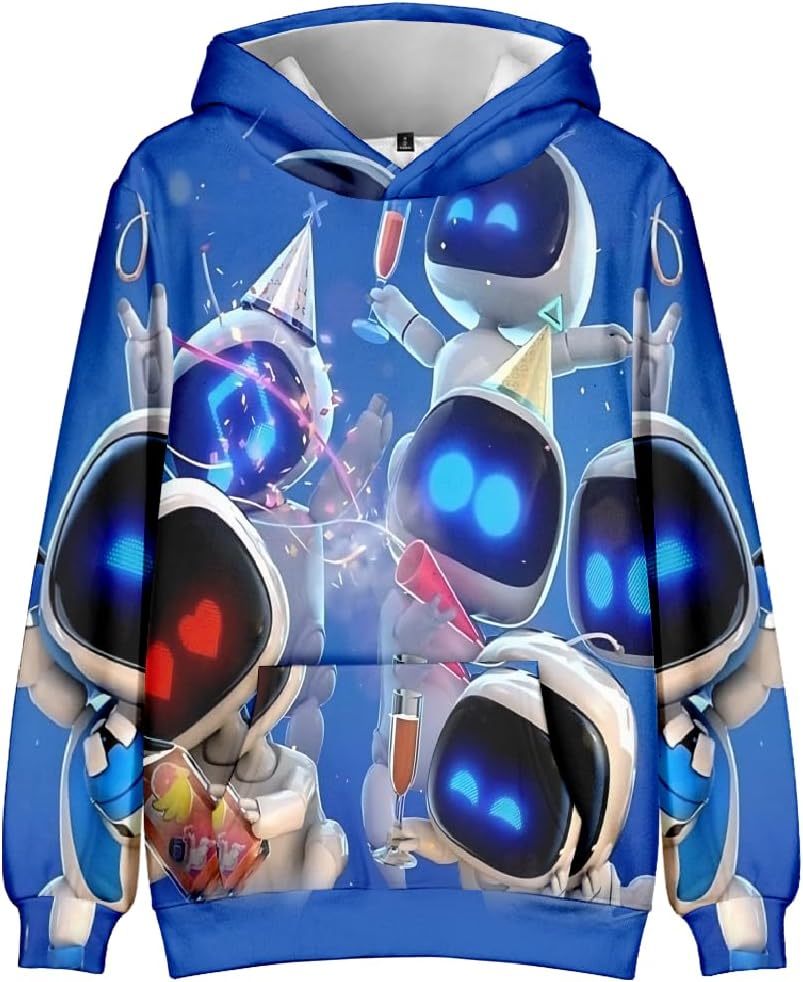 Boys Astro Bot 3D Figure Sweatshirt for Fans Gift Kids Astro Bot Hoodie Astro Bot Merch