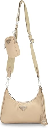 Pre-loved Beige Tessuto Re-Edition 2005 Hobo Mini, Beige