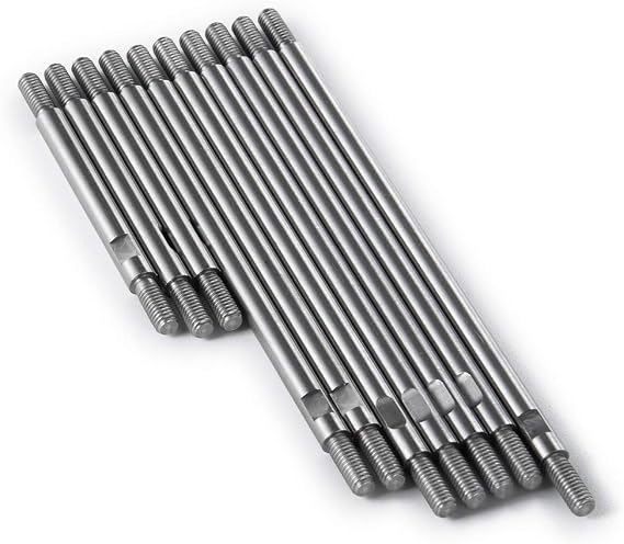 QUE-T 10pcs Stainless Steel Pull Rod Link Linkage for 1/10 RC TRX-4 Crawler Car (313mm Wheelbase)