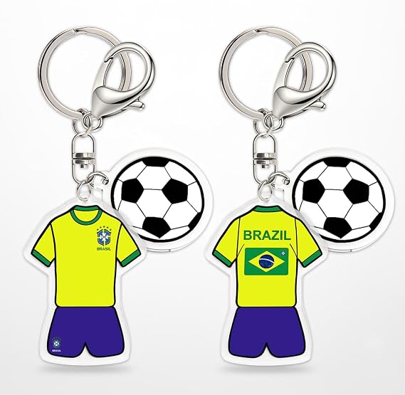 2 PCS Soccer Keychain for 2026 World Cup, Double-Sided Football Fan Gift & Souvenir,World Cup Pride Accessory