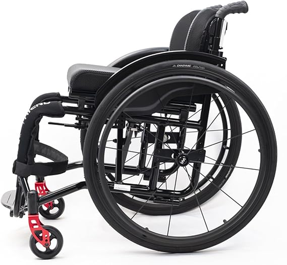 Sports and Leisure Wheelchairs for Adults,Portable Folding Sports Wheelchairs, Self Propelled Wheelchair with Handbrakes and Quick Release Rear Wheels & Anti-Tip Wheels(38cm/15in,Black)