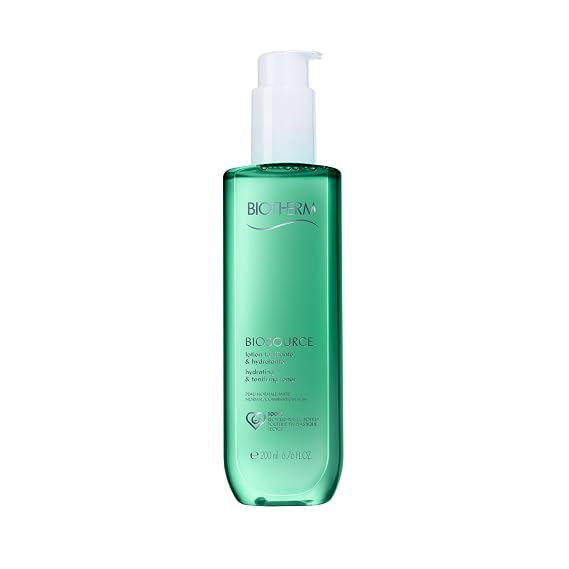 Biotherm Biosource Hydrating & Tonifying Toner for Normal to Combination Skin with Biotech Plankton, Cleanses, Exfoliates and Hydrates the Skin, 6.7 Fl. Oz.