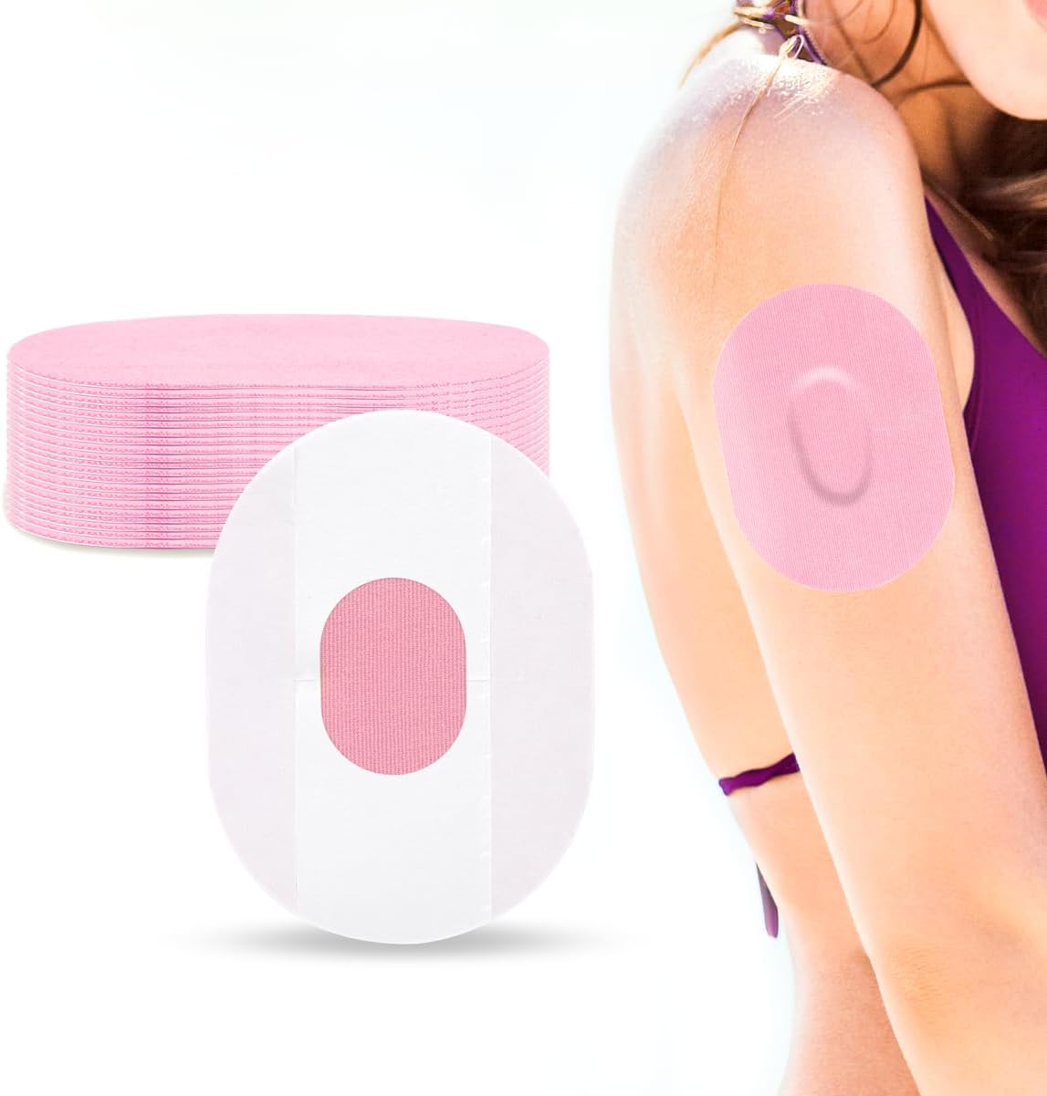 Dexcom G6 Plasters Pack of 20 Waterproof Self-Adhesive Overpatch Dexcom Overpatch G6 Waterproof Plasters for Dexcom G6 by YOUSHARES Pack of 20 Pink