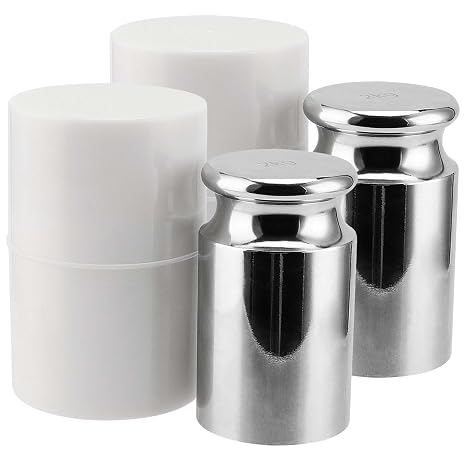 2 Pack Calibration Weights, 2 KG High Precision Grade Scale Calibration Weight for Digital Scale, M1 Calibration Weights with Chrome Finish, Precision Steel, Silver