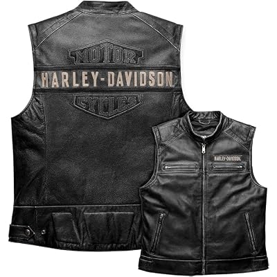 Iconic HD Men’s Passing Link Real Leather Biker Vest Motorcycle Road Warrior Vest