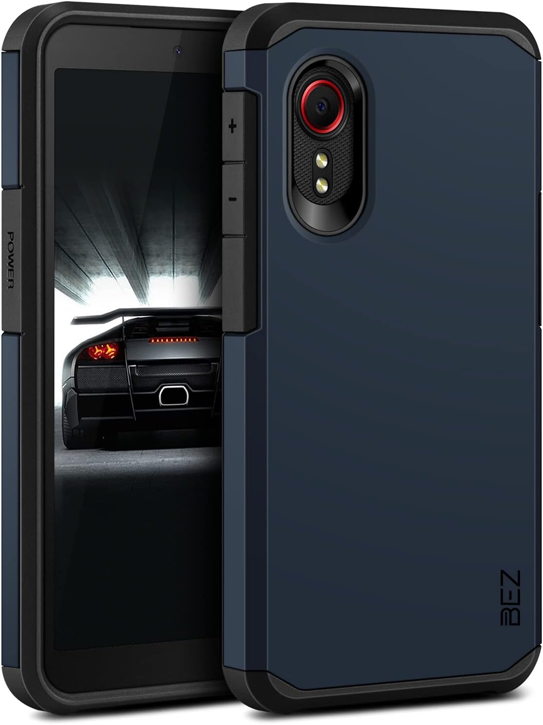 BEZ Cover for Xcover 5 Case, Cover Compatible with Samsung Galaxy Xcover 5, Phone Case Shock Absorbing, Heavy Duty Tough Dual Layer, Dark Blue Navy