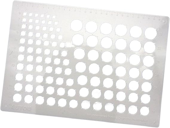 harayaa Paper Quilling Board Template with Multiple Hole Sizes, 8.27 x 11.69 in PP Quilling Grid Guide for DIY Paper Craft Projects