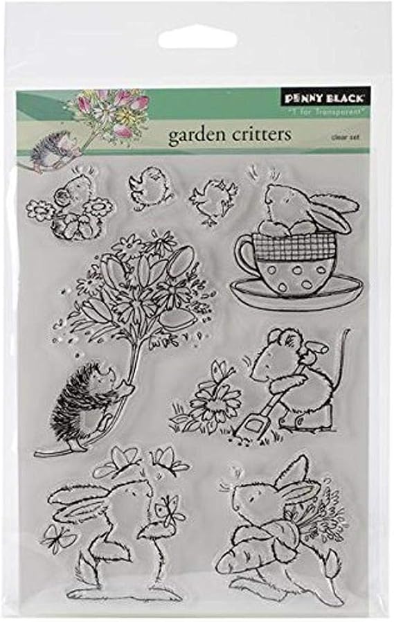 Penny Black Decorative Rubber Stamps, Garden Critters