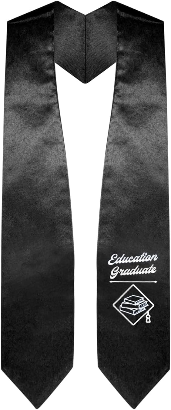 Endea Graduation Education Graduate Stole With Classic Tips - Unisex Adult - 62” Long - Graduation Sash