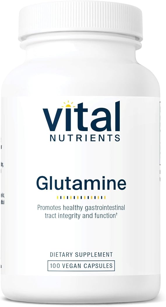 Vital Nutrients Glutamine - 3400mg L-Glutamine - Healthy Gastrointestinal Tract Function - Gluten, Dairy, Soy Free - Non-GMO - 90 Glutamine Capsules