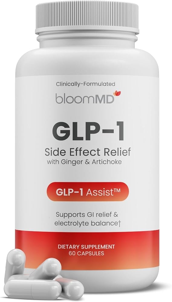 GLP-1 Side Effect Relief Supplement Support for Nausea, Bloating & Fatigue Natural Digestive Support with Ginger, Magnesium, B12 & Electrolytes for GLP-1 Users 60 Capsules