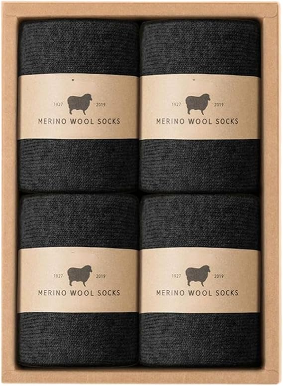 Unisex Wool Winter Thermal Socks Cozy Warm Hiking Crew Boot Socks Wool for Winter Crew Series 7