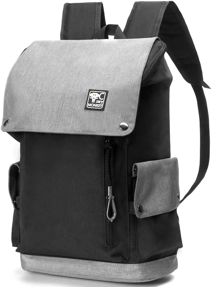 Laptop Backpack with USB Charging Port, Men's and Women's Business Travel Computer Backpack, Waterproof Polyester Material, Suitable for 15.6-inch Laptop Backpack, Men's and Women's College Bags 灰色