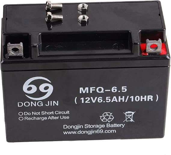 TDPRO MFQ-6.5 12V 6.5AH Motorcycle Battery for Scooter Go Kart ATV Pit Dirt Bike