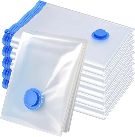 6 Pack 100 X 130cm Vacuum Storage Bags, Vacuum Storage Bags Jumbo, Strong Space Saver Compression Bags XXL Vacuum Pack Bags for Duvets, Quilts, Comforters, Bedding, Pillows- Save 80% Space