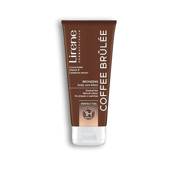Lirene PERFECT TAN Bronzing body balm COFFEE BRULEE 200 ml | Gradual buildable tan; no-rinse moisturizing formula; natural DHA; streak-free sun-kissed glow