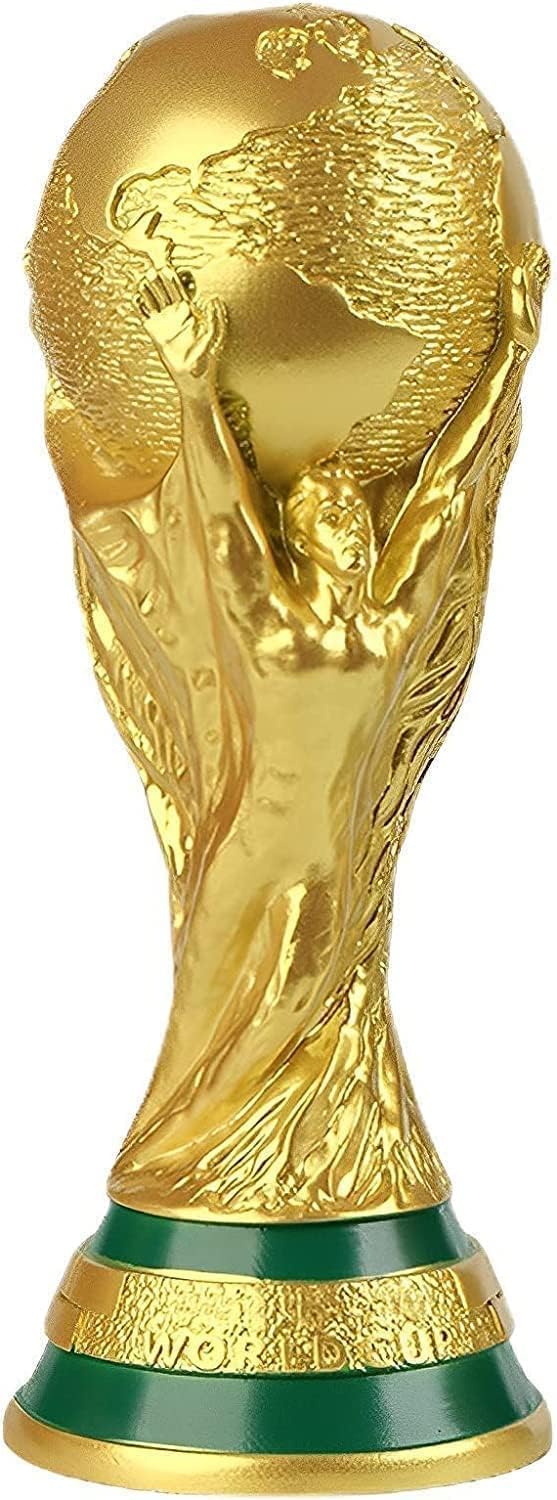 Generic 10.6 Inch 27 cm World Cup Trophy Replica Resin Football Collectibles Sports Fan Trophy Gold Bedroom Office Desktop Decor