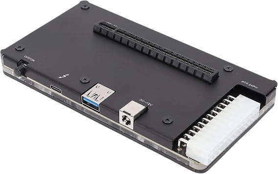 Sxhlseller External GPU Enclosure Dock Compatible WithThunderbolt 3/4, EGPU Dock for Laptops, USB4.0 ATX 24Pin PCIE Interface