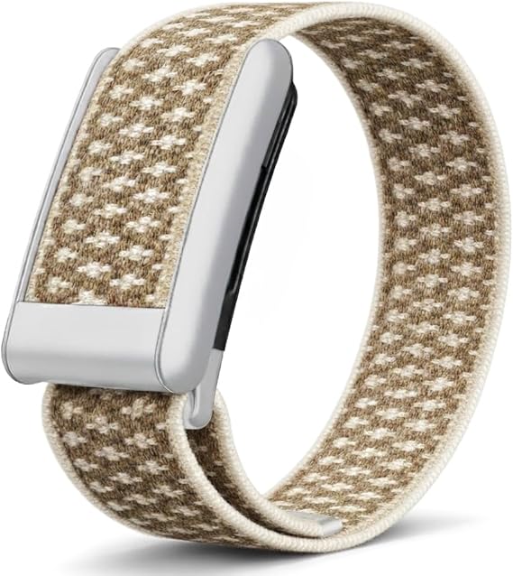Compatible with Whoop 5.0 Band Replacement – Soft Breathable Woven Cashmere Strap Adjustable Wristband for Whoop 5.0 Fitness Tracker (Black/Khaki)