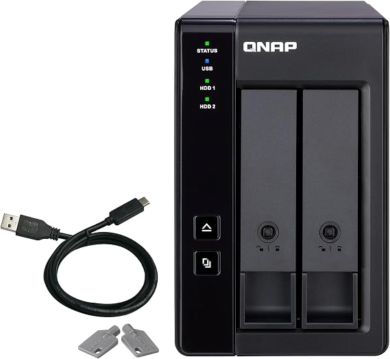 QNAP TR-002 2 Bay USB 3.0 RAID Expansion Enclosure DAS Direct Attach Storage