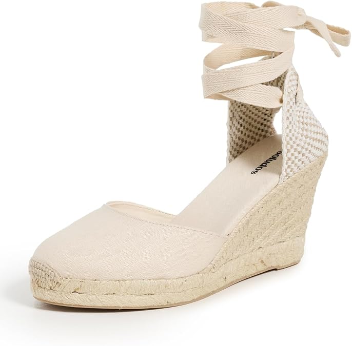 Soludos Women's Marseille Wedge Espadrilles, La Concha Ivory, 8.5 Medium US