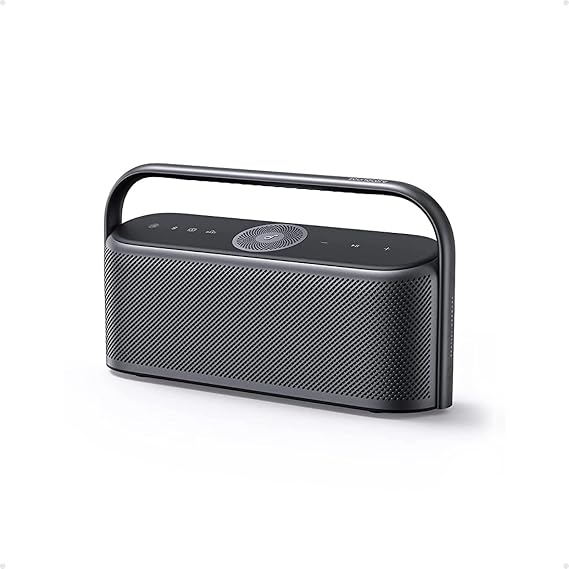 Anker Soundcore Motion X600 Bluetooth Hoparlör, 50W Uzamsal Ses, IPX7 Su Geçirmez, 12 Saat Çalma Süresi, Profesyonel Ekolayzır, Taşıma Kolu, AUX Girişi, Siyah - A3130