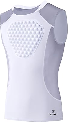Youper Youth Baseball Chest Protector Shirt, Padded Heart-GuardSternum Protection for T-Ball, Football & Softball