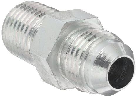 Eaton Aeroquip 2021-2-4S Male Connector, Male 37 Degree JIC, Male Pipe Thread, JIC 37 Degree & NPT End Types, Carbon Steel, 1/4 JIC(m) x 1/8 NPT(m) End Size, 1/4" Tube OD