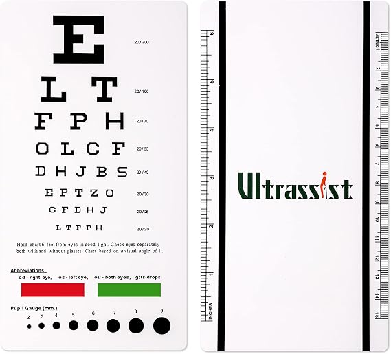 Ultrassist Snellen Eye Chart, 1 Count (Pack of 1)