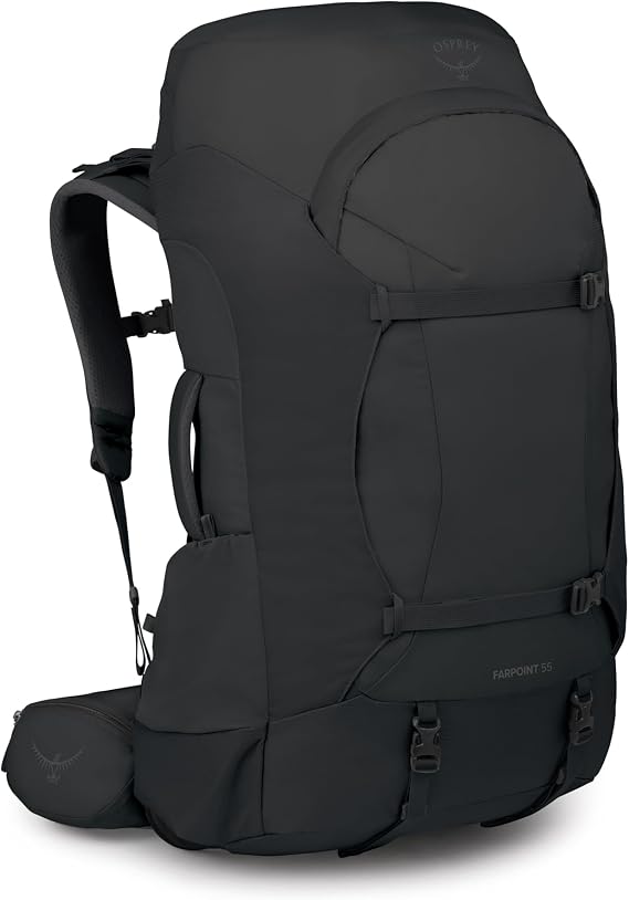 Osprey Farpoint Trek 55L Men's Travel Backpack, Black OS