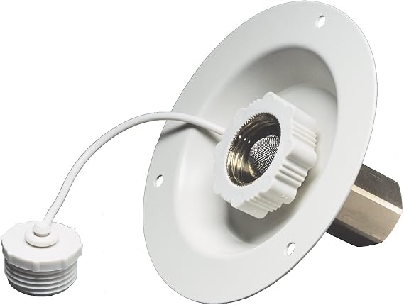 Aqua Pro 27882 Colonial White Metal Recessed Mounting Flange with 1/2" Female Pipe Thread