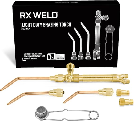 RX WELD Light Duty Welding & Brazing Torch Kit, 3 Welding Tips