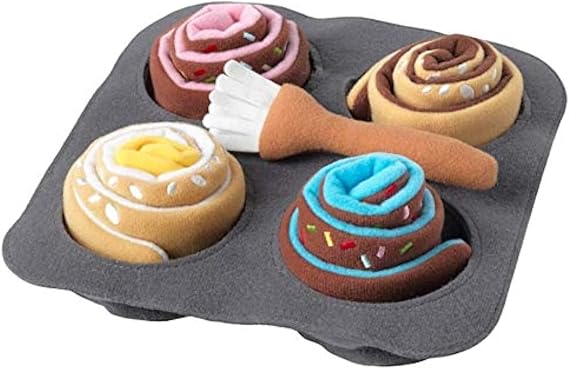 DUKTIG 6-piece roll set, cinnamon/bun
