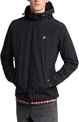 Lyle and Scott Vintage Zip Through Hooded Jacket XL Jet Blk