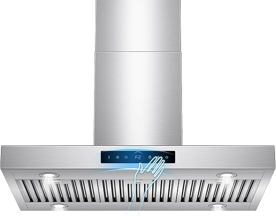 36 inch Island Range Hood Ceiling Mount 1200 CFM Stove Vent Hoods