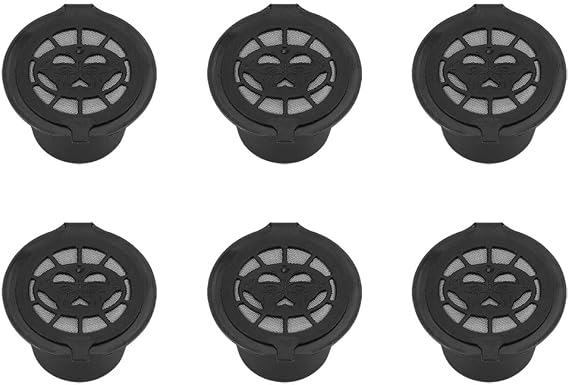 Reusable Pods Refillable Coffee Pods Black Plastic, 304 Stainless Steel 6Pcs Plastic And Stainless Steel Refillable Reusable Coffee Capsule Filters Baskets