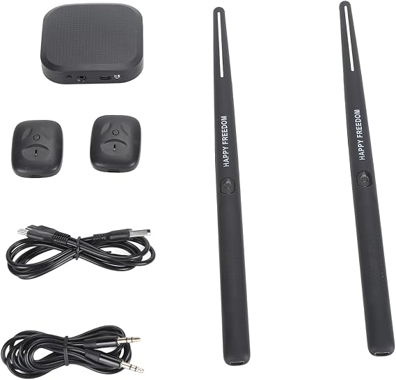 Electric Air Drumstick Set Portable Virtual Drum Stick Set with Pedal Audio Converter Electronic Drums with 3D Motion Detection for Adults Kids