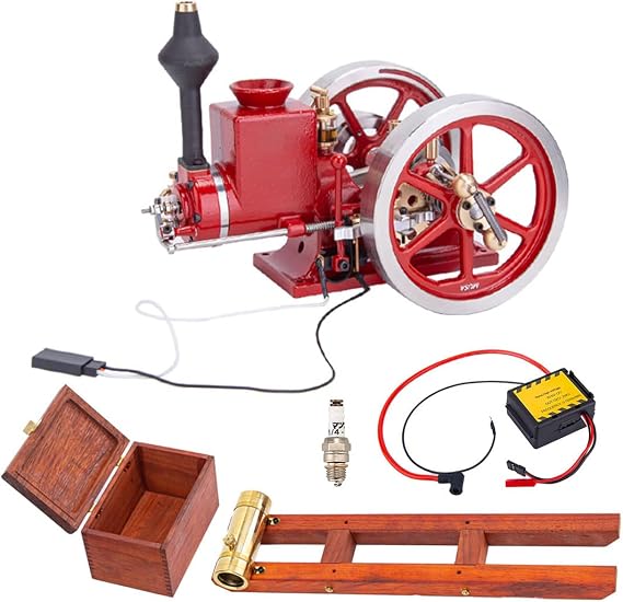 Retrol HM-01 Hit and Miss Engine Model+Base Equipment Box+Fuel Tank+Oil Pipe+CDI Igniter+Spark Plug (KIT Set)