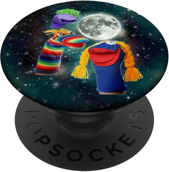 Three Sock Moon - Funny Weird Cursed Puppet Meme Ugly PopSockets Adhesive PopGrip
