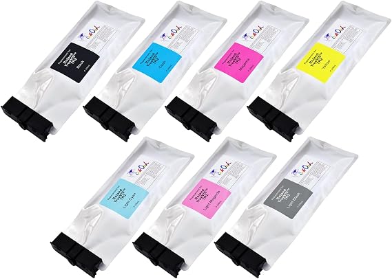 InkOwl Compatible Ink Cartridge Replacement for Roland TrueVIS TR2 Printers (500mL, 7-Pack CMYK+Lc+Lm+Lk) for VG-540, VG-640, VG2-540, VG2-640, VG3-540, VG3-640