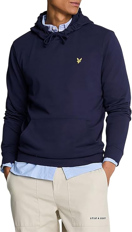 Lyle & Scott Men's Logo Pullover Hoodie, Blue, M
